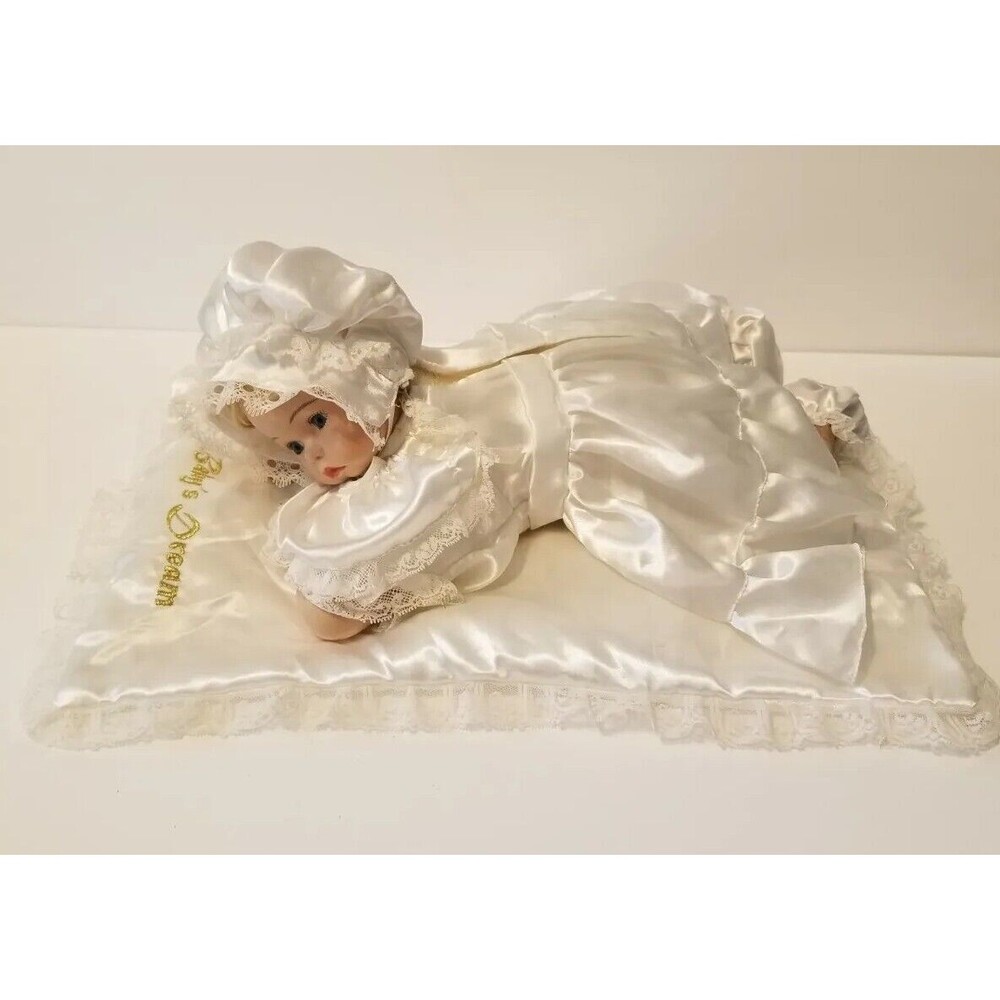 Baby's Dream Porcelain Blond Hair/Blue Eyes Girl Doll See!!